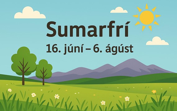 Sumarfrí og lokun skrifstofu